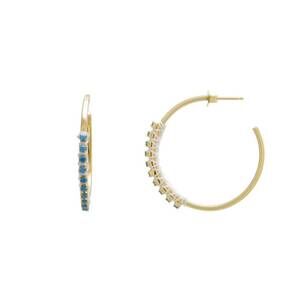 NEW ATHRA women's 925 sterling silver 35 mm hoop earrings in gold